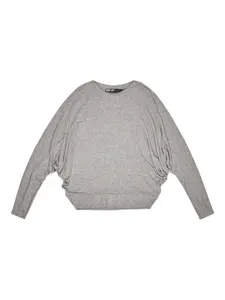 Футболка с вырезом-лодочкой и длинными рукавами Bimba Y Lola, серый