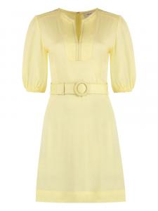 Платье с поясом Yves Salomon, желтый