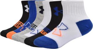 Under Armour детские носки Essential Quarter, набор, Throwback White