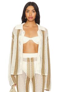 Керим полосатый топ Lovers And Friends, бежевый