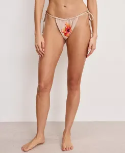 Женские атласные плавки-бикини с цветочным принтом и завязками Good American, коричневый