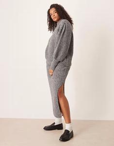 Пышная макси-юбка Curve Asos Curve, серый