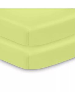 Универсальная простыня и водонепроницаемый чехол для матраса для мини-кроватки размером 38 x 24 дюйма (2 шт.) BreathableBaby, зеленый