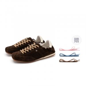 FOOT INDUSTRY Низкие повседневные туфли темно-коричневого цвета с тремя парами атласных шнурков, цвет Dark Brown, Comes with 3 Pairs of Satin Shoelaces