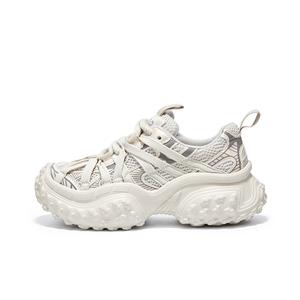 Hotwind Женские низкие массивные кроссовки серебристо-белые, цвет Silver White