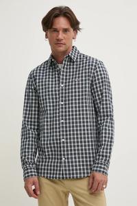 Хлопковая рубашка Tommy Jeans, темно-синий