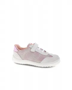 Детские кожаные и текстильные кеды на липучках Pablosky, розовый