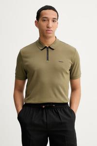 Хлопковое поло HUGO, зеленый