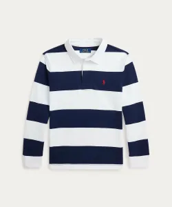 (Для мальчиков 8-20 лет) Знаменитая регбийная футболка Polo Ralph Lauren, цвет 400 Blue