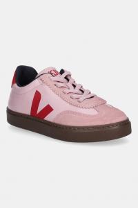 Кожаные детские кроссовки Small Volley Veja, розовый