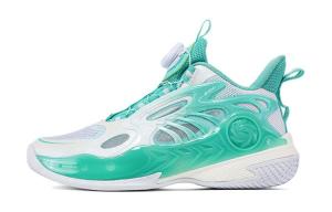 361°Kids Детские баскетбольные кроссовки с низким верхом, противоскользящие, износостойкие, зеленого и белого цвета