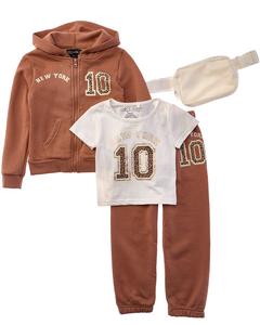 Флисовый комплект Freestyle New York City из 3 предметов, коричневый