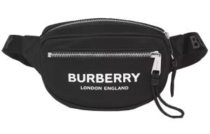 Сумка через плечо Burberry с логотипом Cannon из Econyl, маленькая, черная