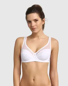 Просторный бюстгальтер на косточках из органического хлопка Dim, белый