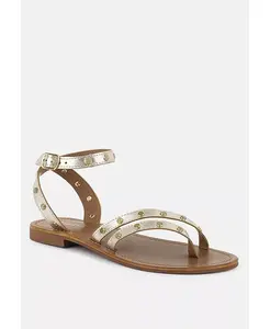 OPRAH Женские Плоские Сандалии с Шипами Rag & Co, золото