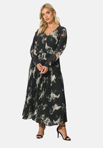 Платье Yours Clothing ABSTRACT PLEAT V-NECK, Black/Anthracite