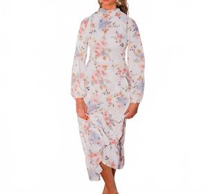 Белое платье-кимоно с длинными рукавами Blair Esteem Couture