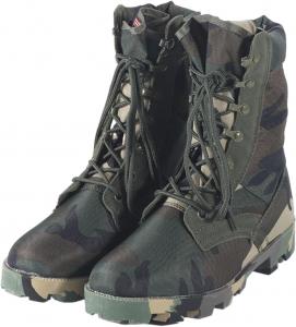 Женские высокие тактические военные ботинки на шнуровке из замши и кожи с камуфляжным принтом Qklmwes, зеленый