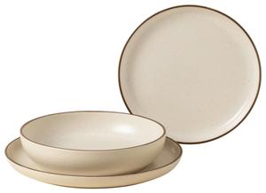 КОМПЛЕКСНЫЙ НАБОР PACIFICA, коричневый, бежевый, 12 предметов, на 4 персоны Costa Nova, коричневый/бежевый