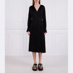 Жаккардовое платье с логотипом Karl Lagerfeld, черный