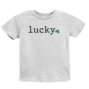 Футболка Lucky с принтом клевера The Juniper Shop, Heather Grey