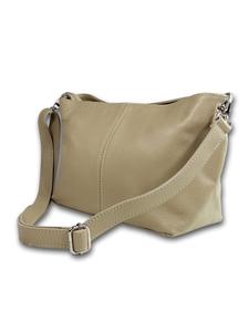 Кожаная сумка через плечо Toscanto, серо-бежевая, примерно 29 см Toscanto