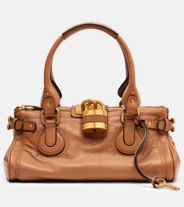 Кожаный плечевой сумка Paddington Chloé, Mustang Brown