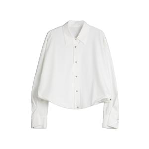ELLE Рубашка Women's White Lapel Moderate