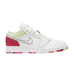 Кроссовки Air Jordan 1 Low GS 'Ember Glow', белый