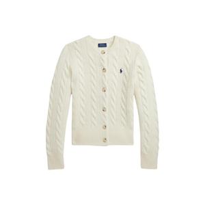 Кардиган с узором "косичка" Polo Ralph Lauren, белый