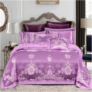 YIZUFU Комплект постельного белья жаккард хлопок евро с вышивкой DXF-123