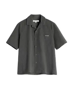 Рубашка с короткими рукавами для отдыха, застегивающаяся на пуговицы. Maison Kitsunã, серый