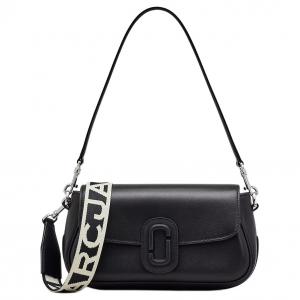 MARC JACOBS Гладкая кожаная портативная сумка через плечо унисекс черная