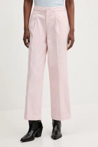 Хлопковые брюки Guess Jeans, розовый