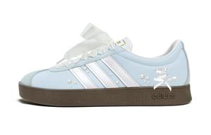 Adidas Кроссовки для скейтбординга Vl Court Classic, нескользящие, износостойкие, низкие, унисекс, светло-голубые