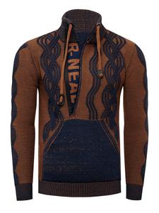 Rusty Neal Пуловер на молнии до середины груди, выполненный в контрастном индиговом цвете