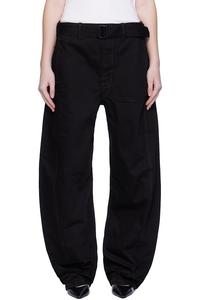 Джинсы с перекрученным поясом Lemaire, черный