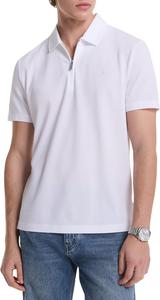 Michael Kors мужская облегающая пике короткий рукав молния поло, White