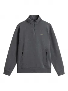 Свитшот на молнии из смешанных материалов Woolrich, серый