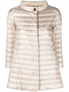 Herno пуховик на пуговицах, нейтральный цвет