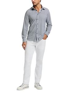 Рубашка с длинными рукавами и пуговицами спереди с принтом Gresham Robert Graham, серый