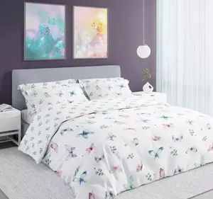 Постельное белье, хлопковое постельное белье, нежный рисунок, Cottage Home 200x220 021 Бабочки FARO