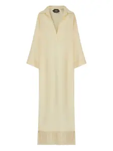 Платье макси Bordighera с бахромой Taller Marmo, нейтральный