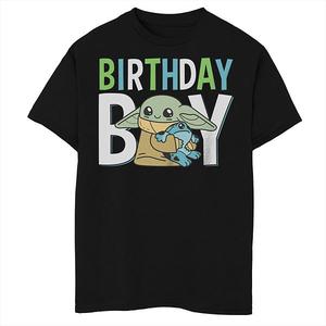 Футболка с принтом "Мальчик-мандалорец, Грогу и лягушка" для мальчиков Licensed Character