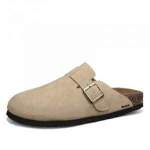 BAKE Тихие устойчивые к истиранию нескользящие закрытые тапочки мужские хаки, цвет Khaki