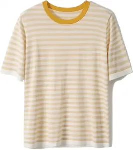 Женская футболка с коротким рукавом и полосками