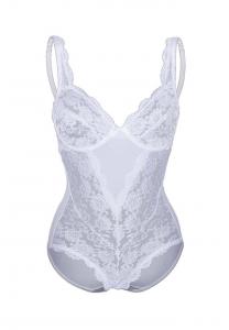 Боди классическое кружево Sassa, белый