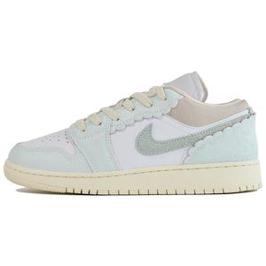 Jordan Детские баскетбольные кроссовки Air 1 Low с противоскользящим износостойким верхом, белые, голубые, для подростков