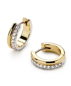 Серьги Huggie - паве из ашера Ana Luisa, gold