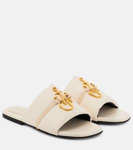 Кожаные шлепанцы Anchor JW Anderson, Light Beige